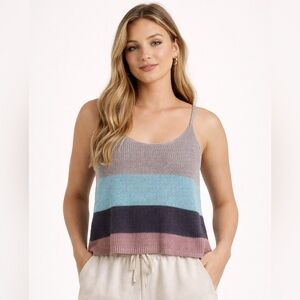 Colorful Colorblock Knit Tank Size Small